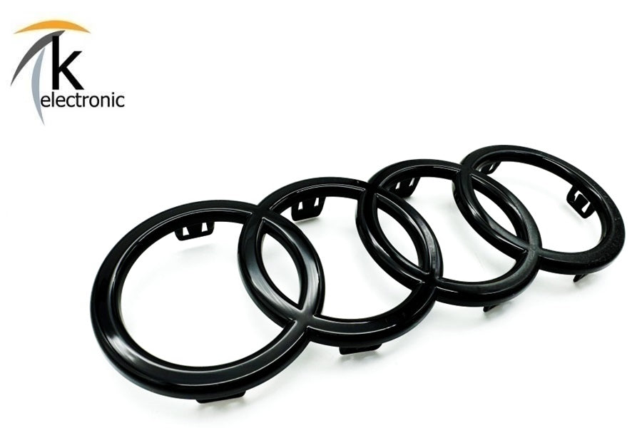 AUDI A3 8Y Ringe Emblem schwarz glänzend vorne für Kühlergrill Facelift ab 2025
