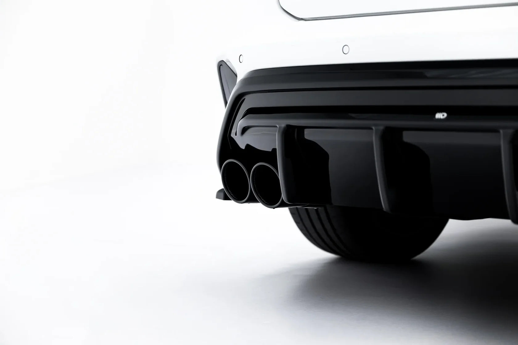 Heckdiffusor mit Endrohrblenden für Audi A3 S-Line Sportback 8Y Facelift von Maxton Design