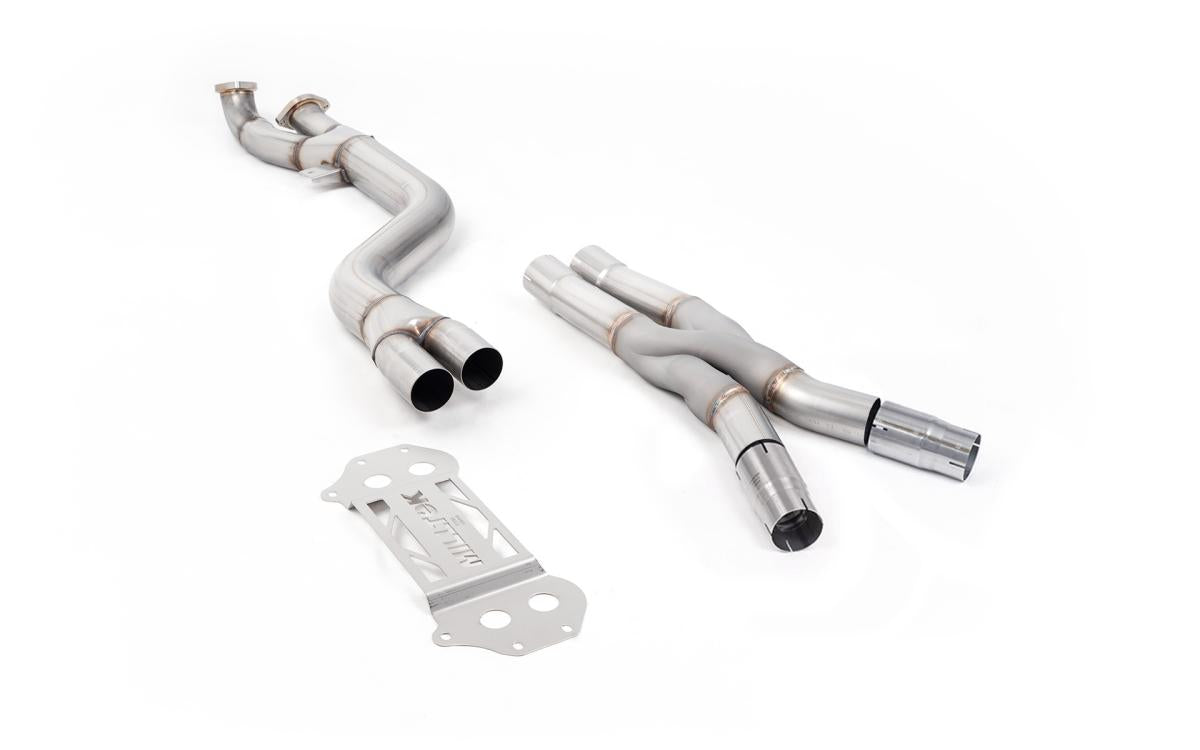 Milltek OPF Ersatzrohr mit Z-Pipe, Mittelrohr und Verstrebungsplatte für BMW M2 G87