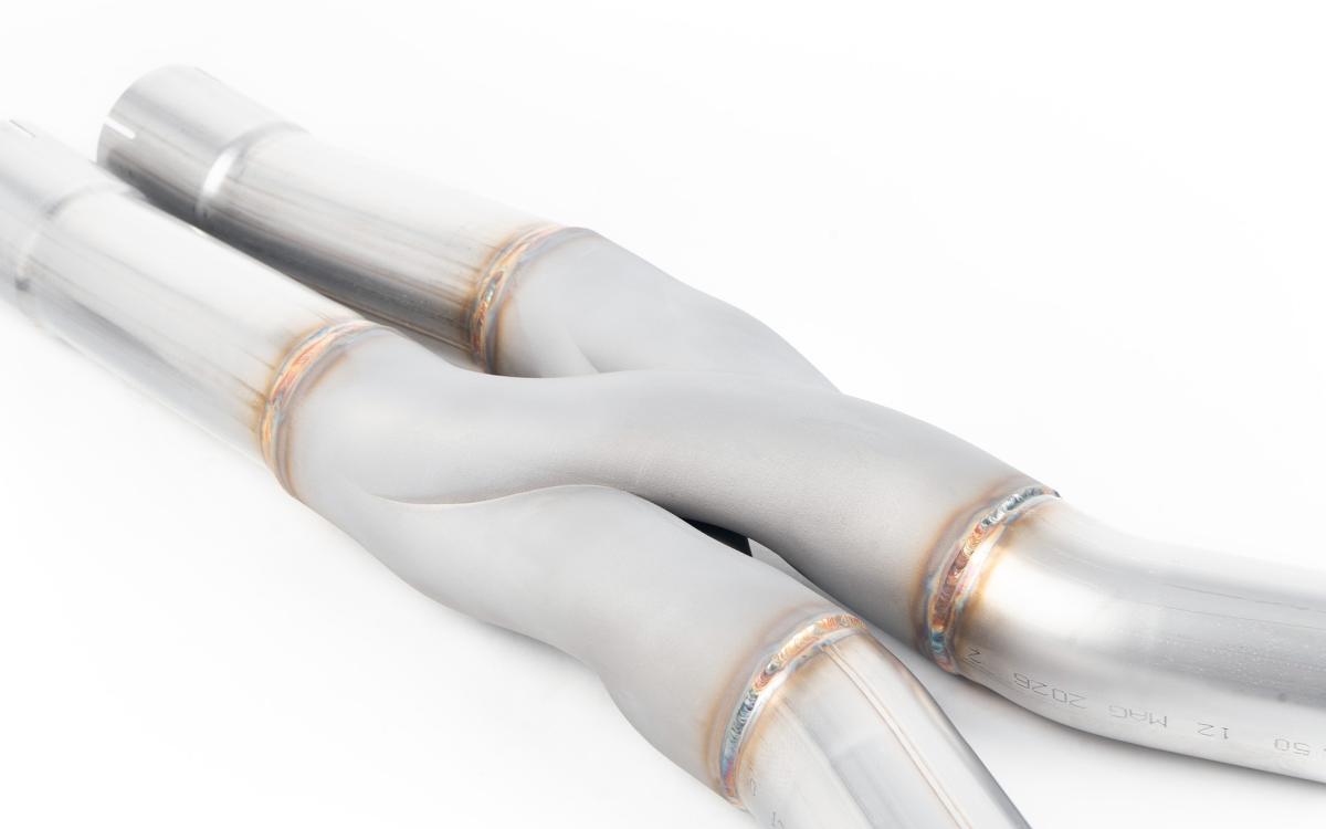 Milltek Z-Pipe für BMW M3 G80 / G81 – Detailansicht der Schweißnähte