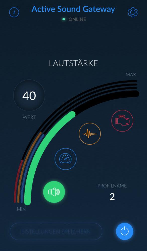 Active Sound Gateway für Audi A5 8T mit App Steuerung