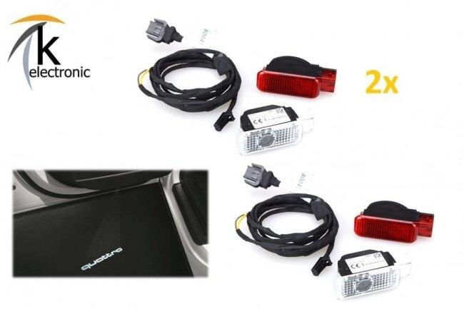 Audi A3 8V Türbeleuchtung quattro LED-Einstiegsbeleuchtung Nachrüstpaket