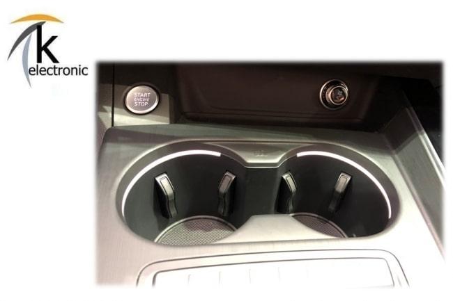 Audi A5 F5 B9 LED Getränkehalter Cupholder Mittelkonsole Nachrüstpaket