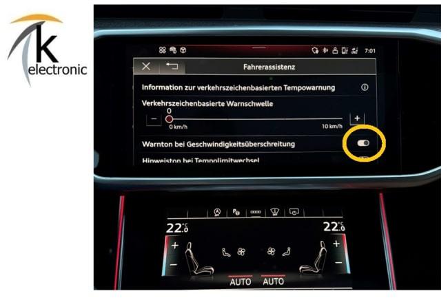 AUDI A6 4A C8 Tempolimit Warnton Memory-Funktion | Intelligent Speed Assistance Speicherfunktion