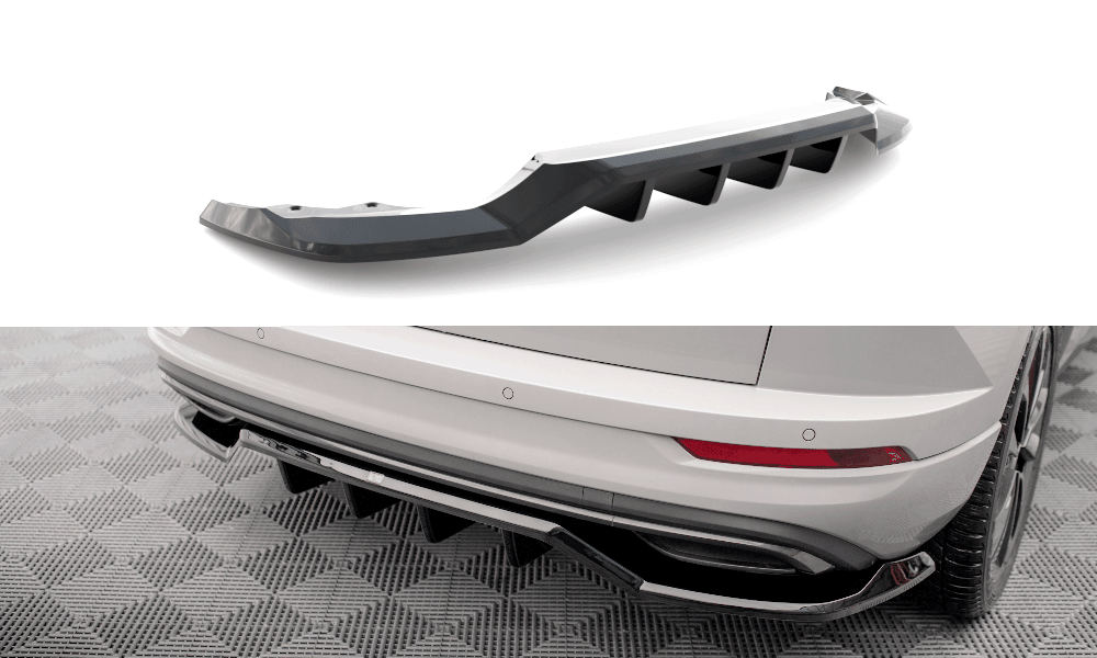Zentraler Hinterer Splitter für Skoda Karoq Sportline NU7 Facelift von Maxton Design