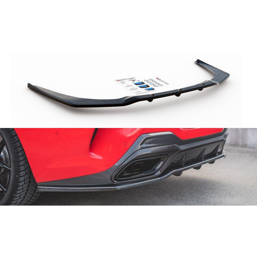 Maxton Design diffusorforlænger bagtil med lodret stang til BMW 8 Coupe G15 M-pakke