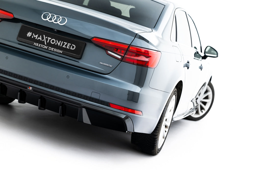Heckdiffusor V.2 (Doppelflutig Links) für Audi A4 S-Line B9 von Maxton Design