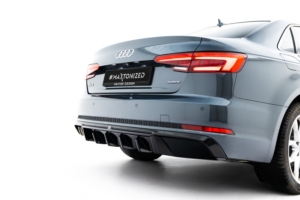 Heckdiffusor V.2 (Doppelflutig Links) für Audi A4 S-Line B9 von Maxton Design