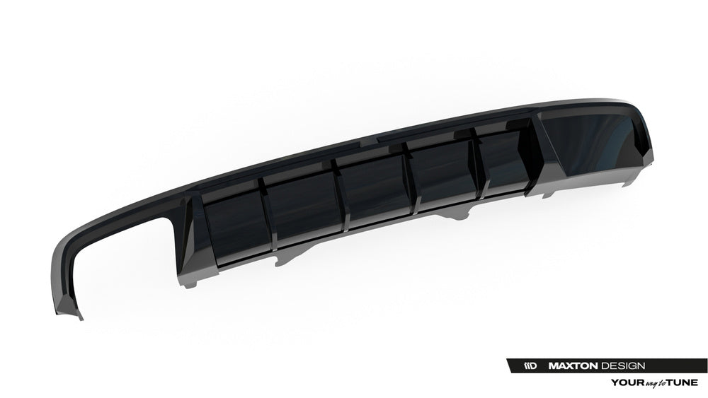 Heckdiffusor V.2 (Doppelflutig Links) für Audi A4 S-Line B9 von Maxton Design