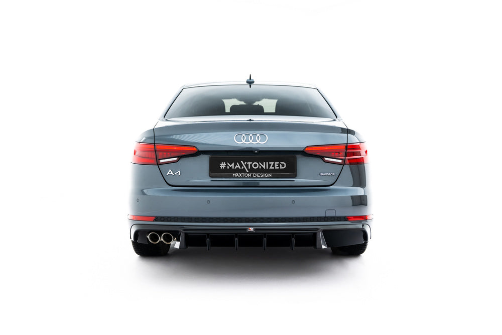 Heckdiffusor V.2 (Doppelflutig Links) für Audi A4 S-Line B9 von Maxton Design