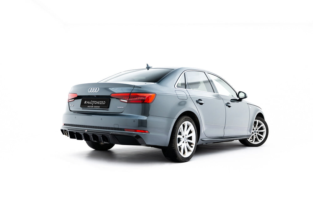 Heckdiffusor V.2 (Doppelflutig Links) für Audi A4 S-Line B9 von Maxton Design