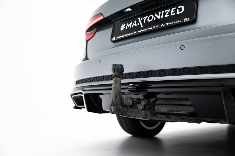 Heckdiffusor V.2 (Doppelflutig Links) für Audi A4 S-Line B9 von Maxton Design