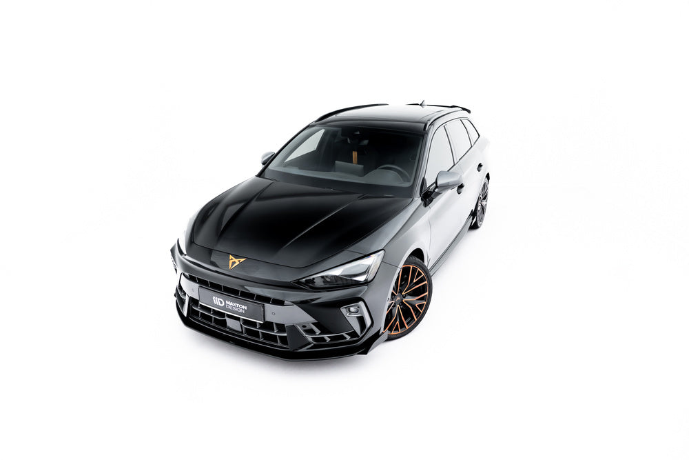 Frontlippe / Frontsplitter / Frontansatz Street Pro mit Flaps für Cupra Leon ST / Hatchback Mk1 Facelift von Maxton Design