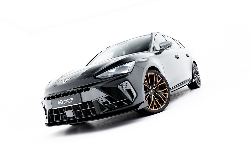 Frontlippe / Frontsplitter / Frontansatz Street Pro mit Flaps für Cupra Leon ST / Hatchback Mk1 Facelift von Maxton Design
