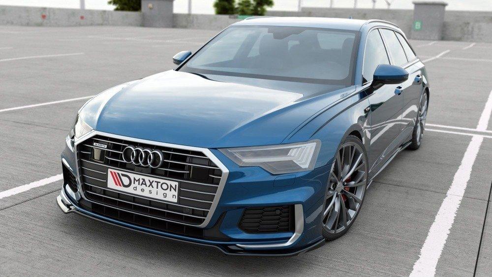 Front Splitter / Cup Schwert / Frontansatz V.1 für Audi A6 C8 S-Line von Maxton Design
