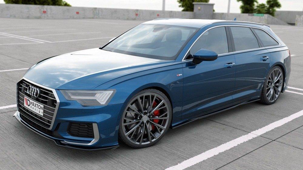 Front Splitter / Cup Schwert / Frontansatz V.1 für Audi A6 C8 S-Line von Maxton Design