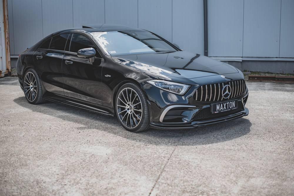 Front Splitter / Cup Schwert / Frontansatz V.1 für Mercedes-CLS AMG-Line C257 von Maxton Design
