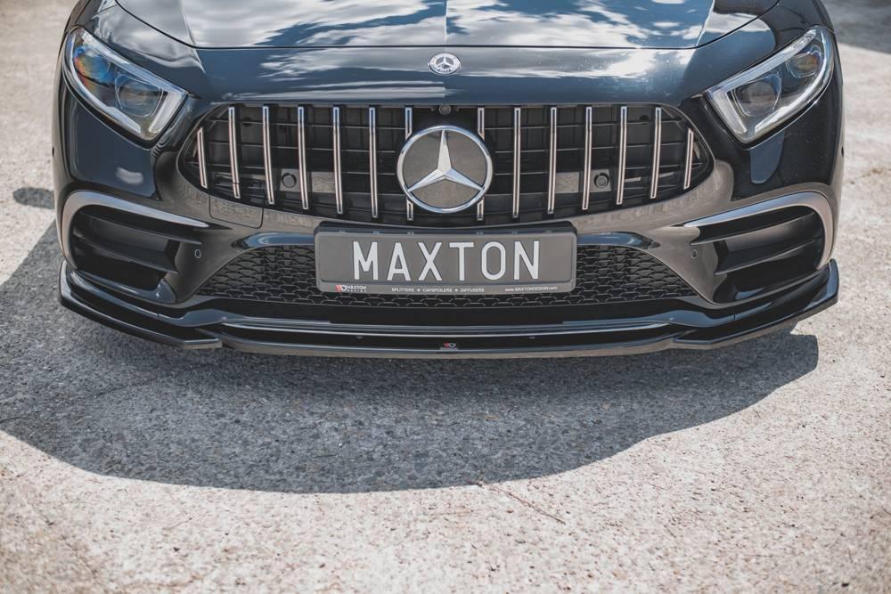 Front Splitter / Cup Schwert / Frontansatz V.1 für Mercedes-CLS AMG-Line C257 von Maxton Design