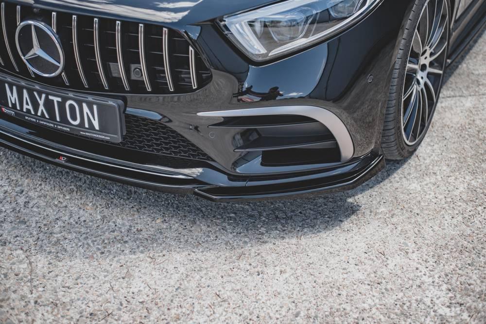 Front Splitter / Cup Schwert / Frontansatz V.1 für Mercedes-CLS AMG-Line C257 von Maxton Design