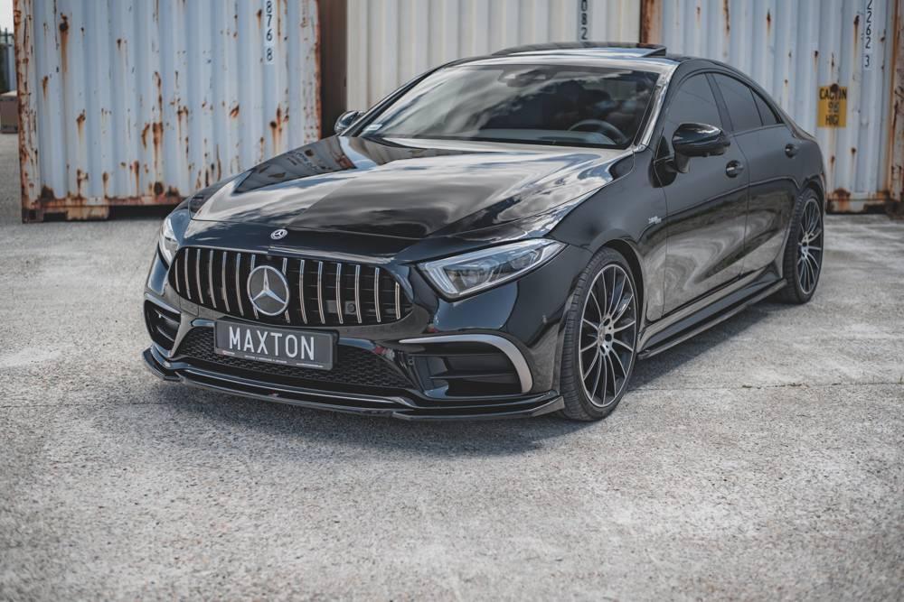 Front Splitter / Cup Schwert / Frontansatz V.1 für Mercedes-CLS AMG-Line C257 von Maxton Design