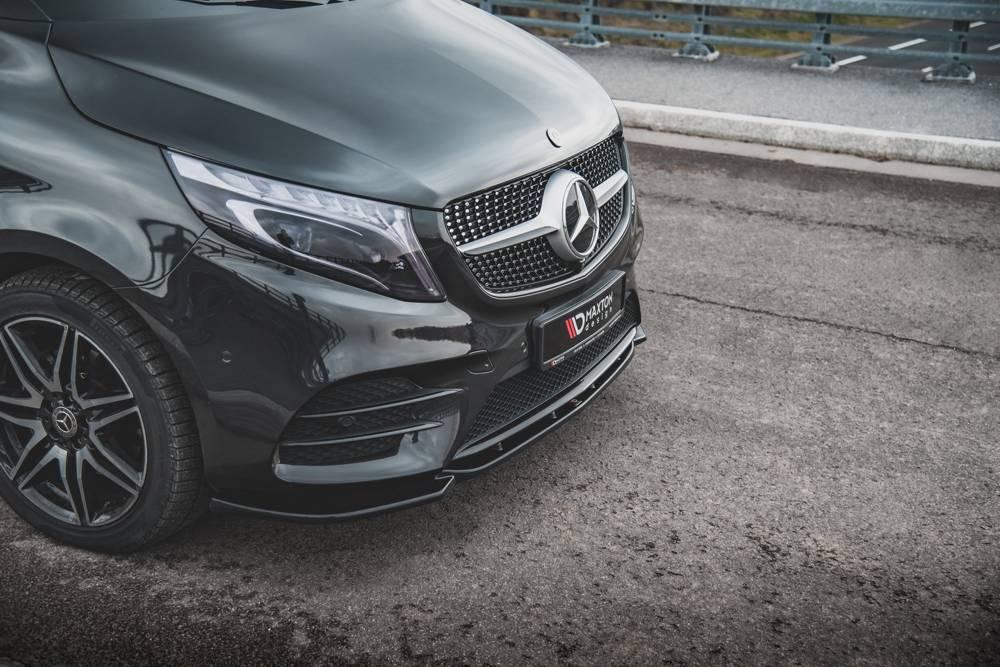 Front Lippe / Front Splitter / Frontansatz V.1 für Mercedes-Benz V-Klasse AMG-Line W447 Facelift von Maxton Design
