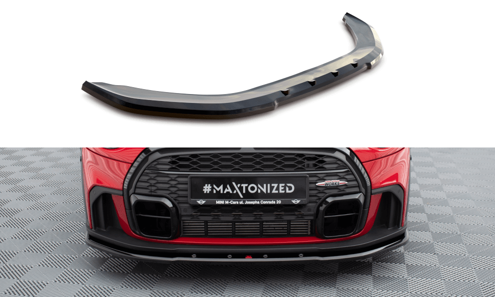 Front Lippe Front Splitter Frontansatz V.1 fur Mini Cooper S JCW F56 Facelift von Maxton Design