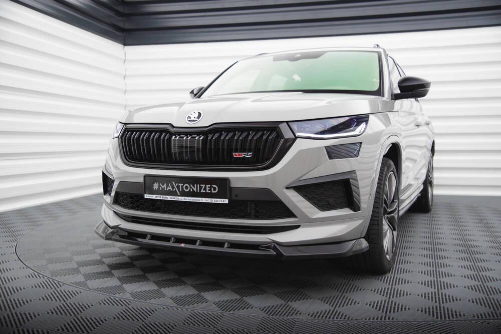 Front Lippe / Front Splitter / Frontansatz V.1 für Skoda Kodiaq RS NS Facelift von Maxton Design