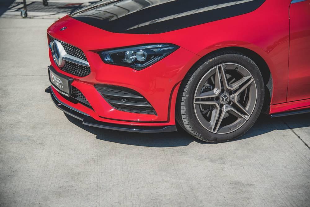 Front Lippe/Front Splitter/Front Approach V.2 Mercedes CLA AMG-Line C118 af Maxton Design