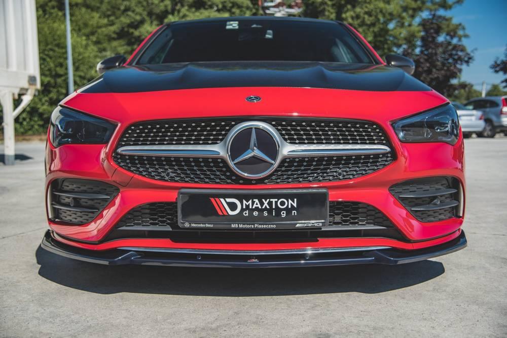 Front Lippe/Front Splitter/Front Approach V.2 Mercedes CLA AMG-Line C118 af Maxton Design
