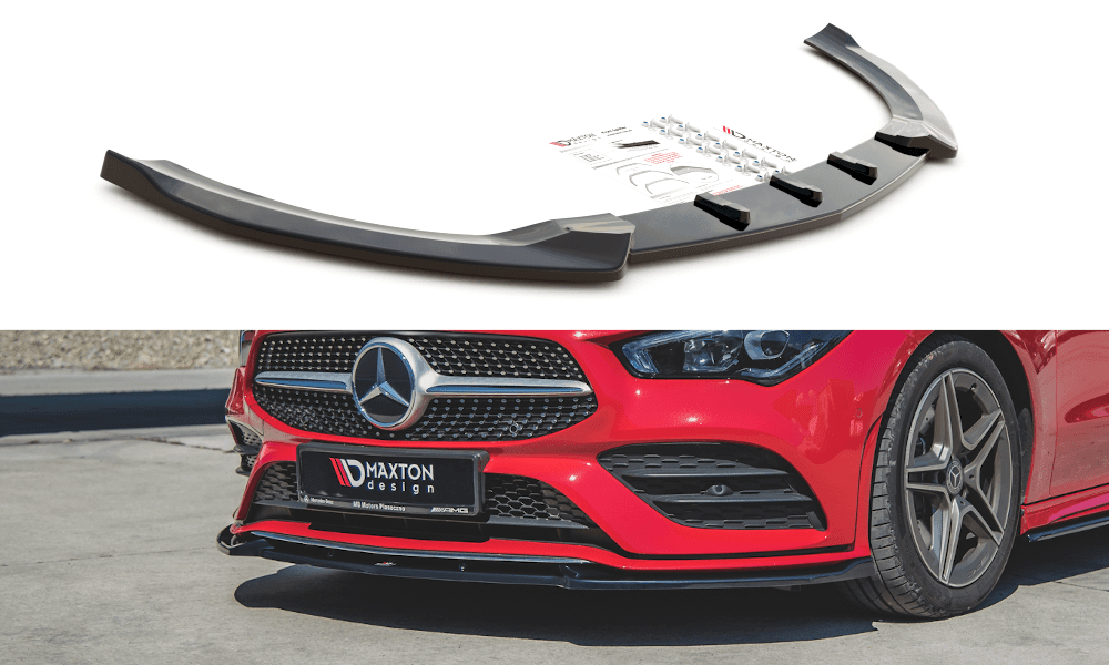 Front Lippe/Front Splitter/Front Approach V.2 Mercedes CLA AMG-Line C118 af Maxton Design