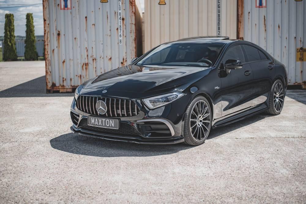 Front Lip/Front Splitter/Front Approach V.2 for Mercedes-CLS AMG-Line C257 af Maxton Design