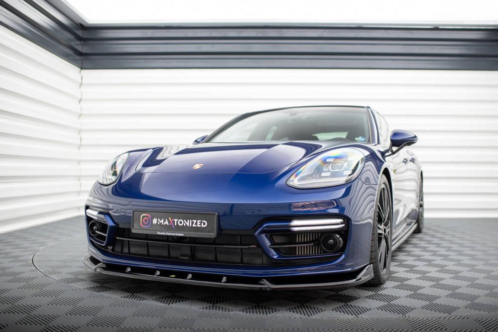 Front Lippe / Front Splitter / Frontansatz V.2 für Porsche Panamera E-Hybrid 971 Facelift von Maxton Design