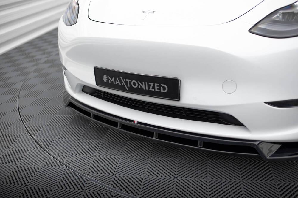 Front Lippe / Front Splitter / Frontansatz V.2 für Tesla Model Y von Maxton Design
