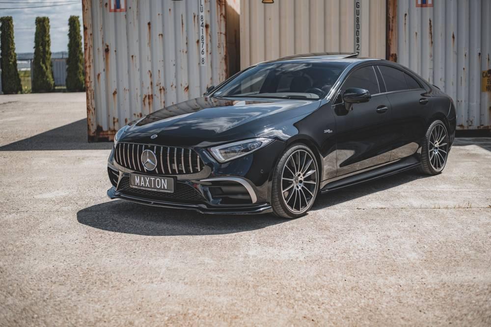 Front Splitter / Cup Schwert / Frontansatz V.3 für Mercedes-CLS AMG-Line C257 von Maxton Design