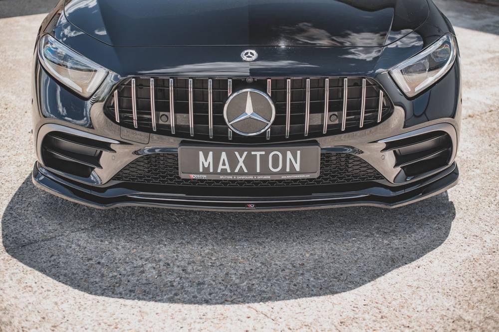 Front Splitter / Cup Schwert / Frontansatz V.3 für Mercedes-CLS AMG-Line C257 von Maxton Design