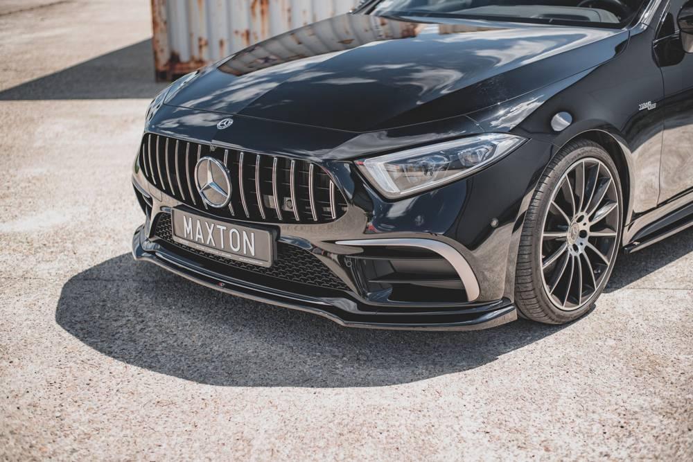 Front Splitter / Cup Schwert / Frontansatz V.3 für Mercedes-CLS AMG-Line C257 von Maxton Design