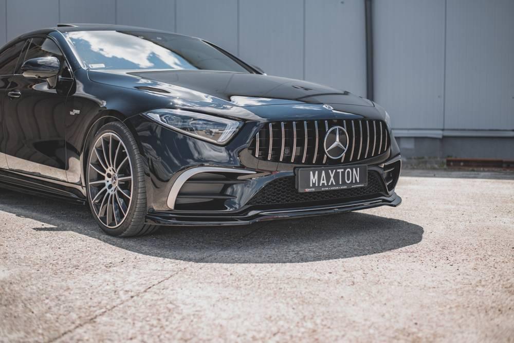Front Splitter / Cup Schwert / Frontansatz V.3 für Mercedes-CLS AMG-Line C257 von Maxton Design