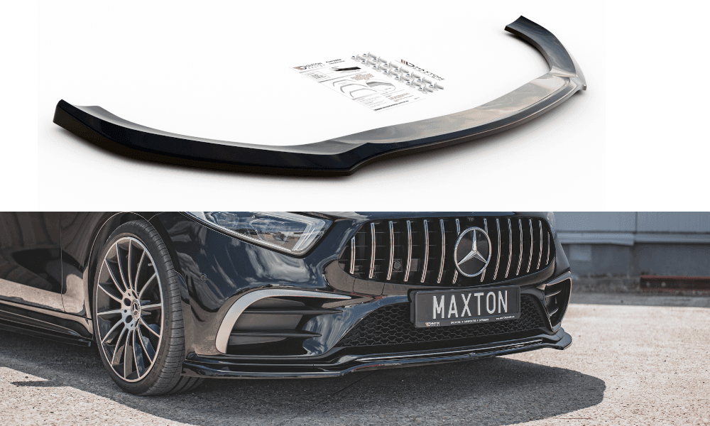 Front Splitter / Cup Schwert / Frontansatz V.3 für Mercedes-CLS AMG-Line C257 von Maxton Design
