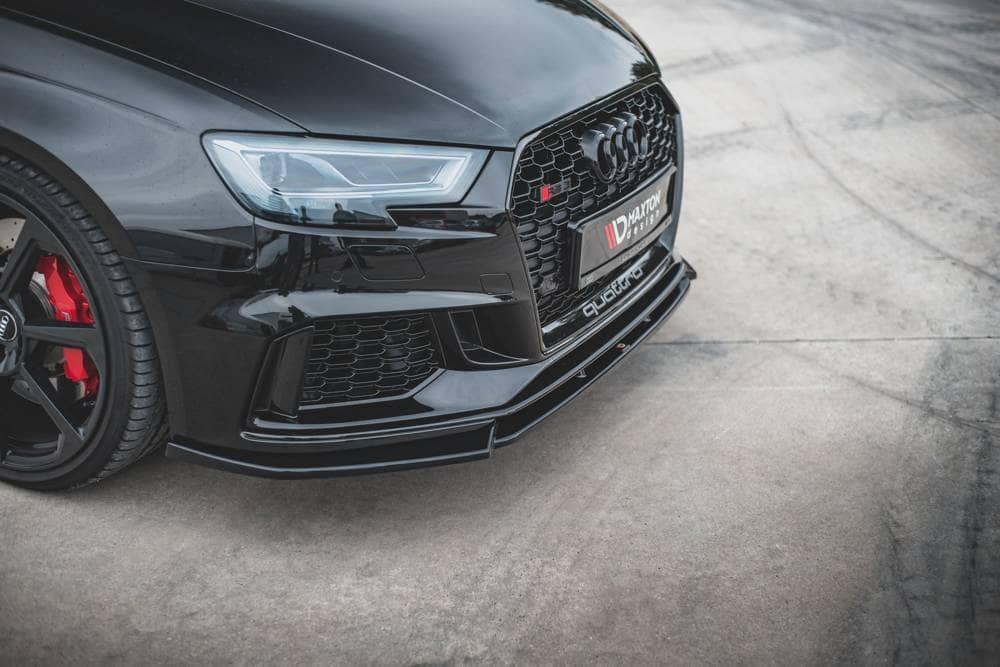 Front Lipte/Front Splitter/Front Approach v.4 til Audi RS3 8V Facelift Sportback fra Maxton Design