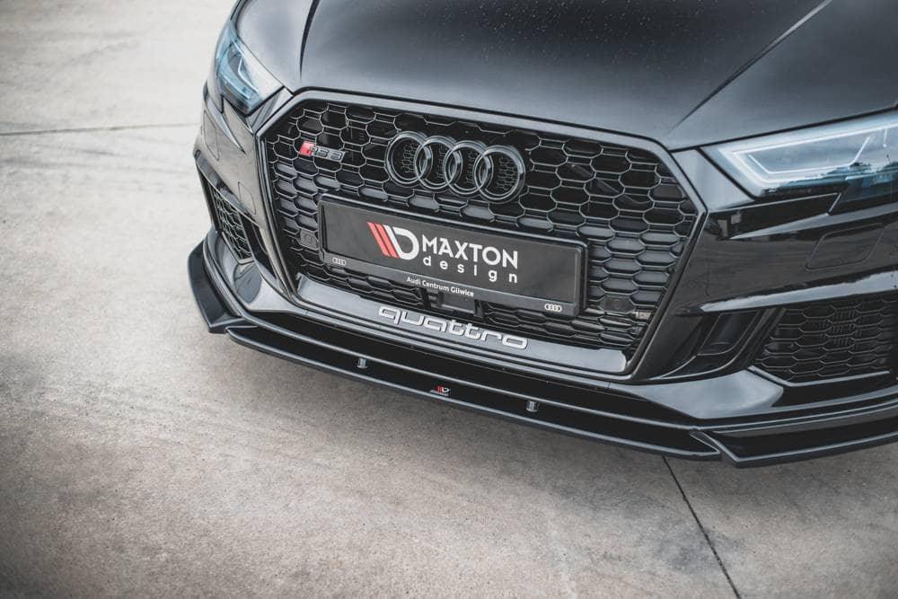 Front Lipte/Front Splitter/Front Approach v.4 til Audi RS3 8V Facelift Sportback fra Maxton Design