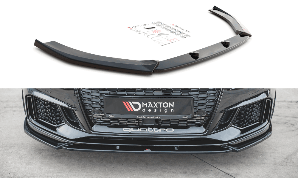 Front Lipte/Front Splitter/Front Approach v.4 til Audi RS3 8V Facelift Sportback fra Maxton Design