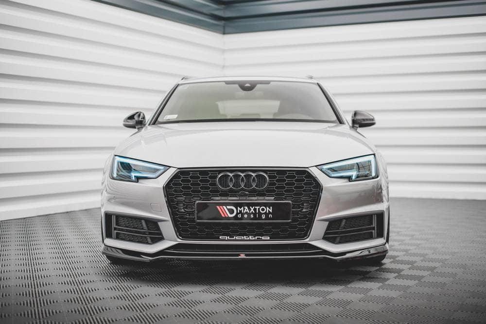 Front Diffusor / Front Splitter / Cup Schwert / Frontansatz V.4 für Audi A4 B9 S line von Maxton Design