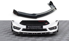 Lèvre avant/séparateur avant Maxton Design V.6 avec rabats pour Ford Fiesta ST MK7 Facelift