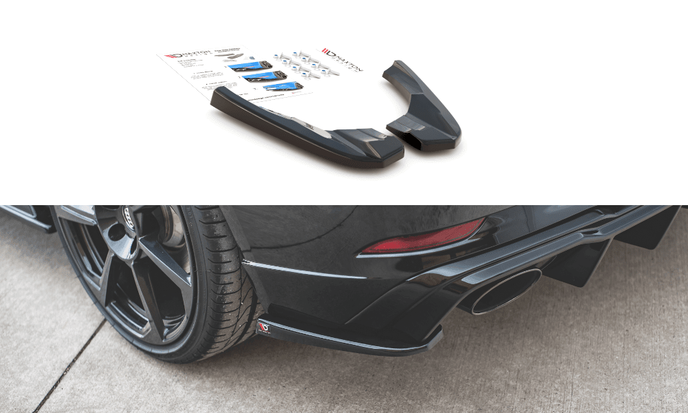 Maxton Design Side Rear Diffuser Extension V.2 til Audi RS3 8V FL Sportback