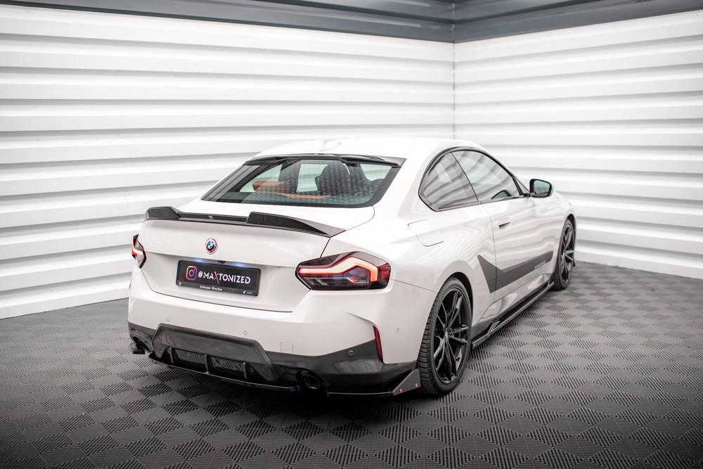 Seitliche Heck Diffusor Erweiterung V.2 mit Flaps für BMW 2 Coupe M-Paket G42 von Maxton Design