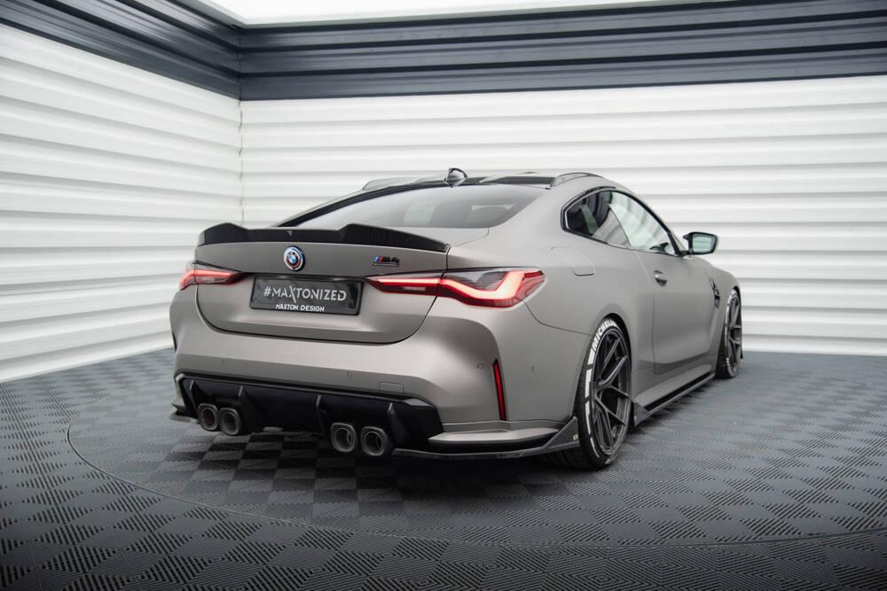 Seitliche Heck Diffusor Erweiterung V.3 CSL Look für BMW M4 G82 von Maxton Design