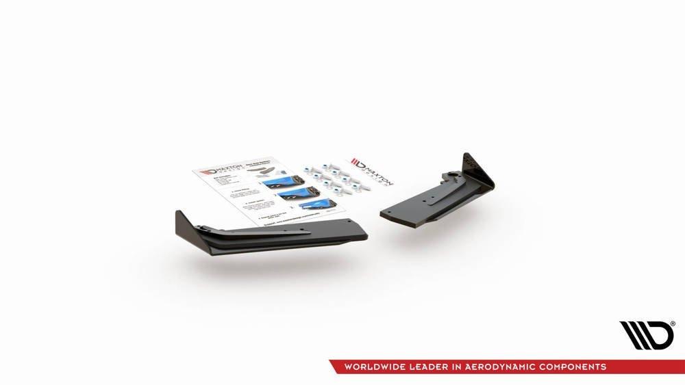 Seitliche Heck Diffusor Erweiterung Street Pro mit Flaps für Toyota GR Yaris MK4 von Maxton Design