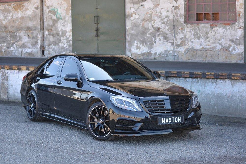 Främre läpp / främre splitter / front approach V.1 för Mercedes S-klass AMG-Line W222 av Maxton Design