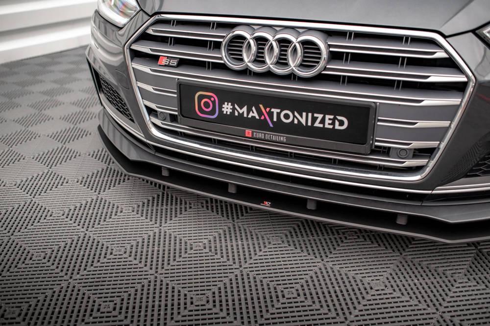 Front Lippe / Front Splitter / Frontansatz Street Pro für Audi A5 S-Line / S5 Coupe / Sportback F5 von Maxton Design