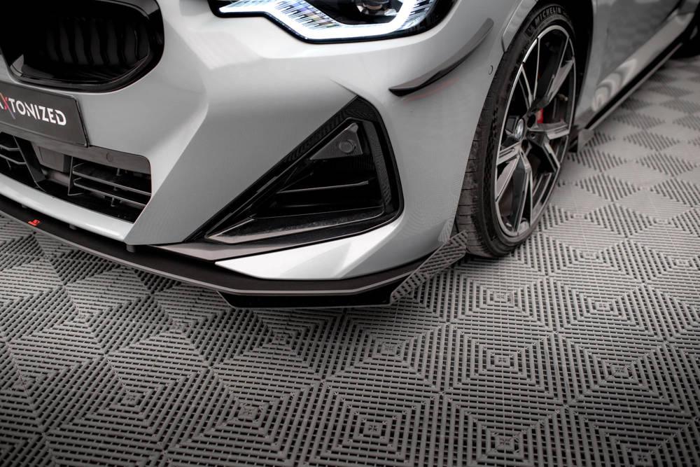 Front Lippe / Front Splitter / Frontansatz Street Pro mit Flaps für BMW 2 Coupe M-Paket / M240i G42 von Maxton Design